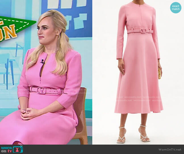 Valentino Long Sleeve Midi Dress