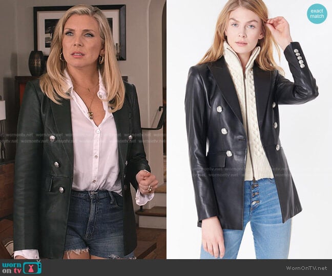 Veronica Beard Gaya Dickey Jacket worn by Brianna (June Raphael) on Grace and Frankie
