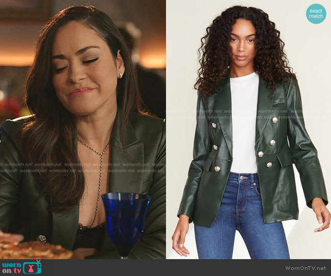 Veronica Beard Gaya Leather Dickey Jacket