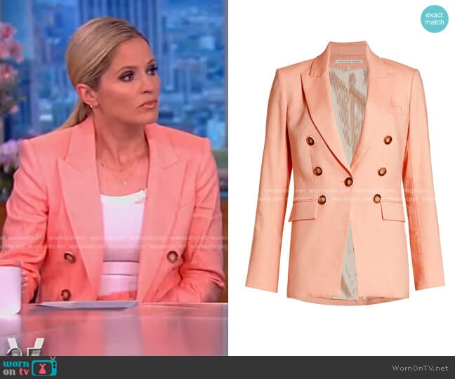 Veronica Beard Gaya Linen Dickey Jacket worn by Sara Haines on The View