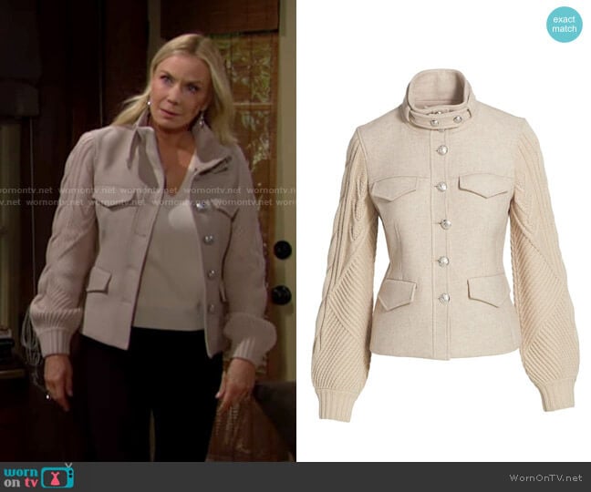 Veronica Beard Arshia Jacket worn by Brooke Logan (Katherine Kelly Lang) on The Bold and the Beautiful