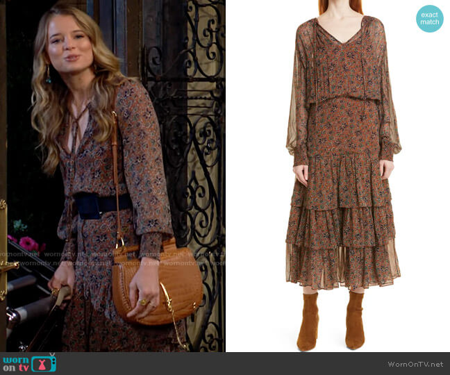 Veronica Beard Tunis Dress worn by Summer Newman (Allison Lanier) on The Young and the Restless