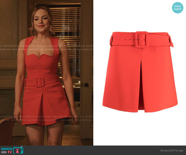 Versace Belted A-line Skirt worn by Fallon Carrington (Elizabeth Gillies) on Dynasty