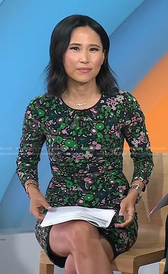 Vicky’s floral print gathered dress on Today
