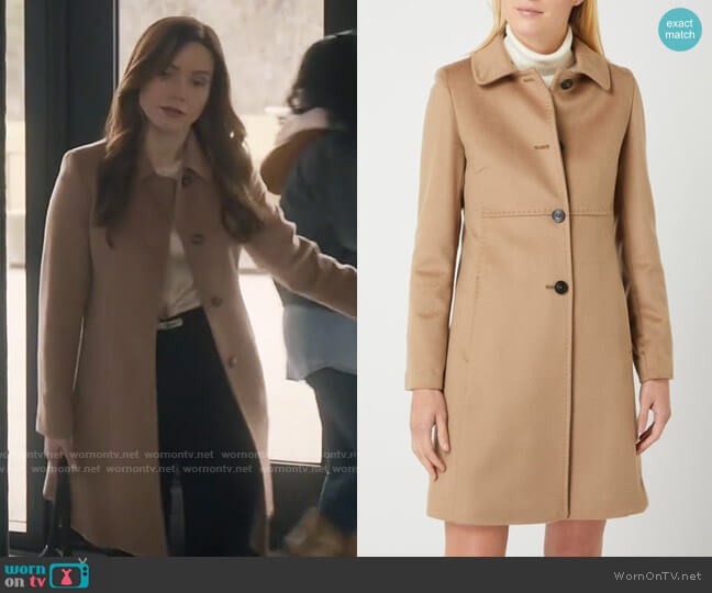 Favilla Coat b Weekend Max Mara worn by Dr. Sam Griffith (Sophia Bush) on Good Sam