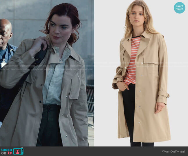 Woolrich Havice Trench Coat worn by Kincaid Sullivan (Kaley Ronayne) on The Resident