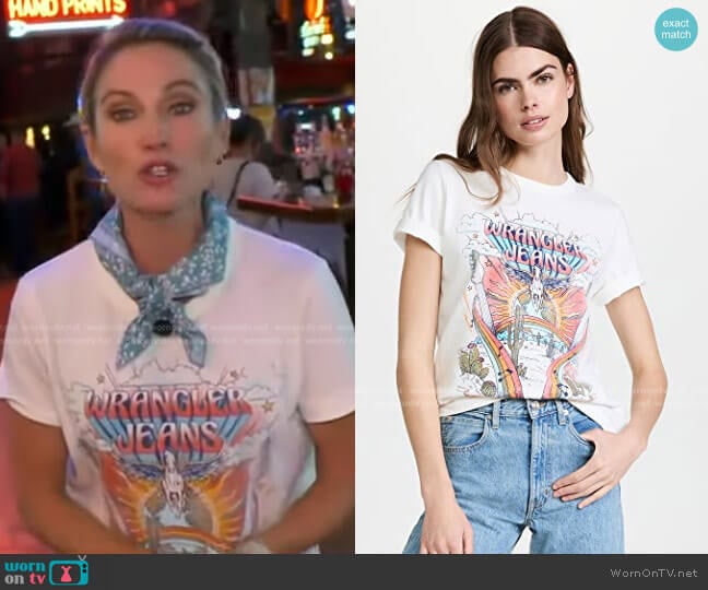 Wrangler Crew Tee worn by Amy Robach on Good Morning America
