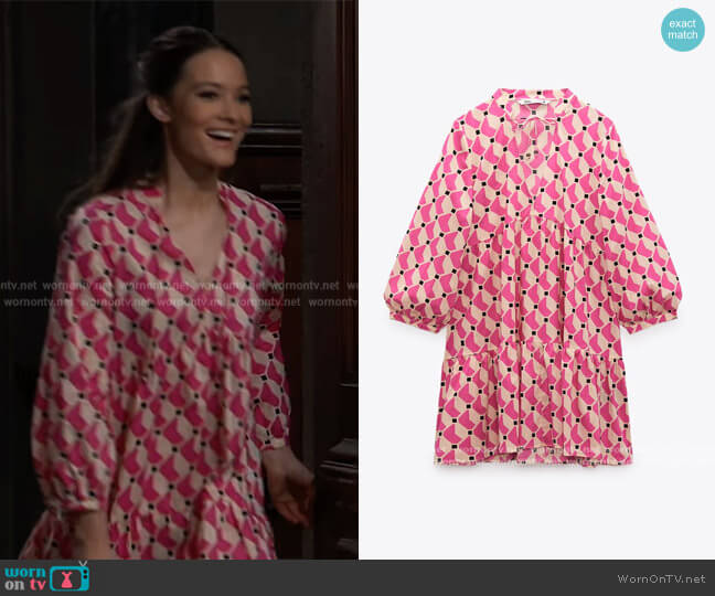 Zara Printed Dress worn by Esme (Avery Kristen Pohl) on General Hospital