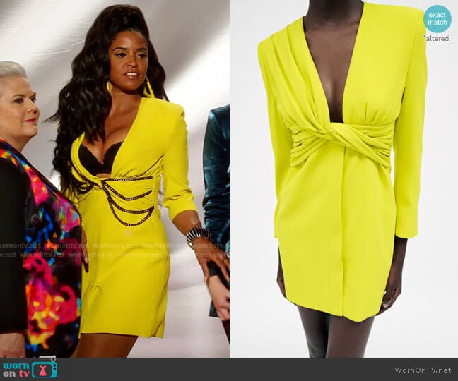 Zara Twisted Blazer Dress worn by Wickie Roy (Renée Elise Goldsberry) on Girls5eva