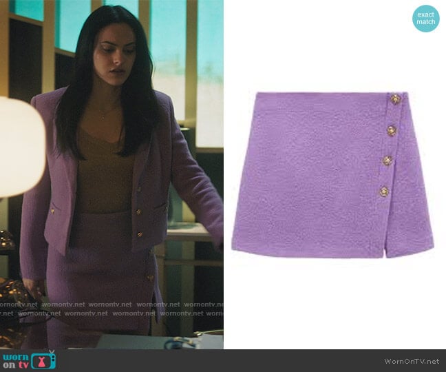 Zara Mini Skirt worn by Veronica Lodge (Camila Mendes) on Riverdale