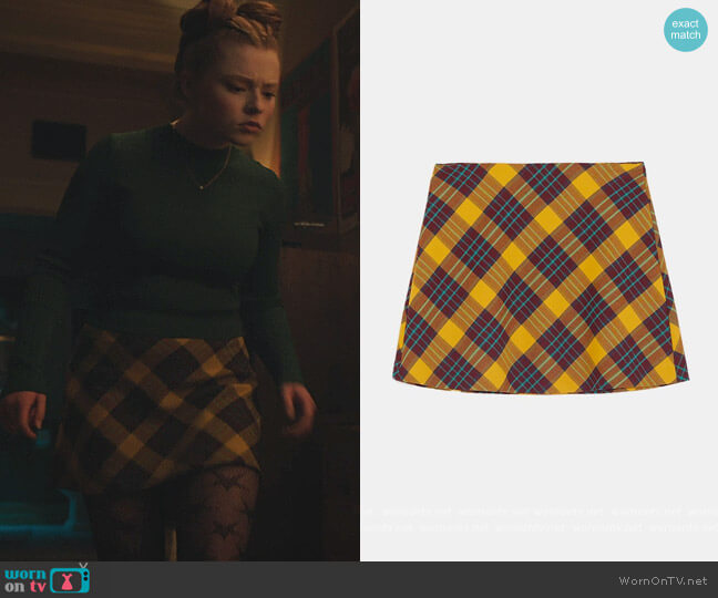 Zara Mini Plaid Skirt