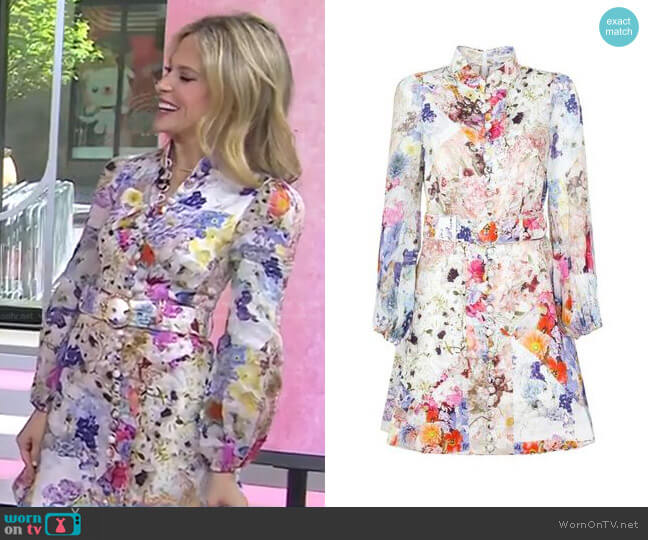 Zimmermann Prima Floral Belted Shirtdress