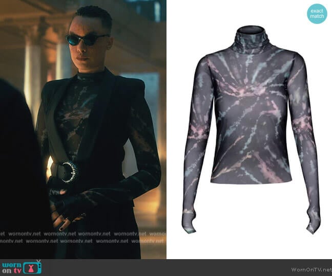 AFRM Zadie Semi Sheer Turtleneck worn by Fei (Britne Oldford) on The Umbrella Academy