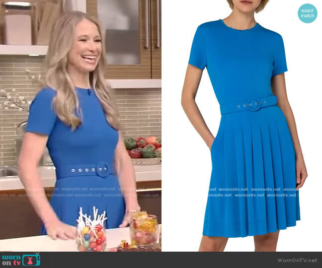 Akris Punto Belted Jersey Knit Dress
