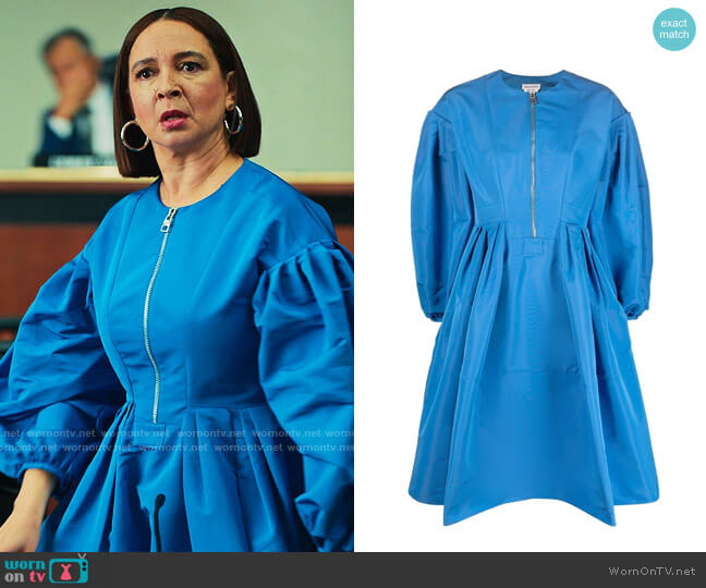 Alexander McQueen Half Zip Flared Dress worn by Molly Novak (Maya Rudolph) on Loot