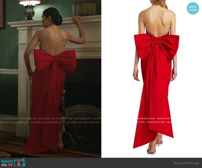Alexia María Margaret Bow Silk Dress worn by Laurel (Jackie Chung) on The Summer I Turned Pretty