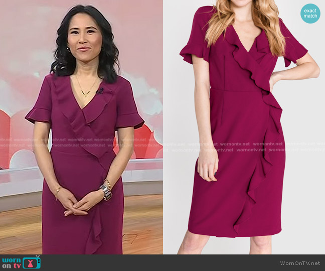 French Connection Alianor Stretch Frill Dress worn by Vicky Nguyen on Today