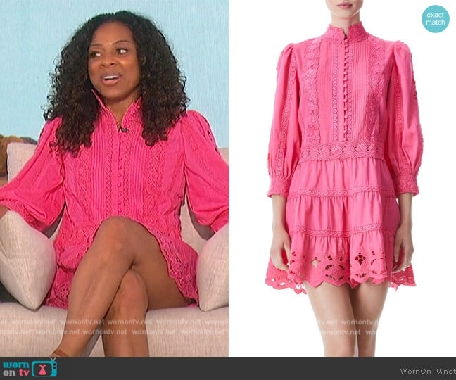 Alice + Olivia Clark Collared Tiered Dress