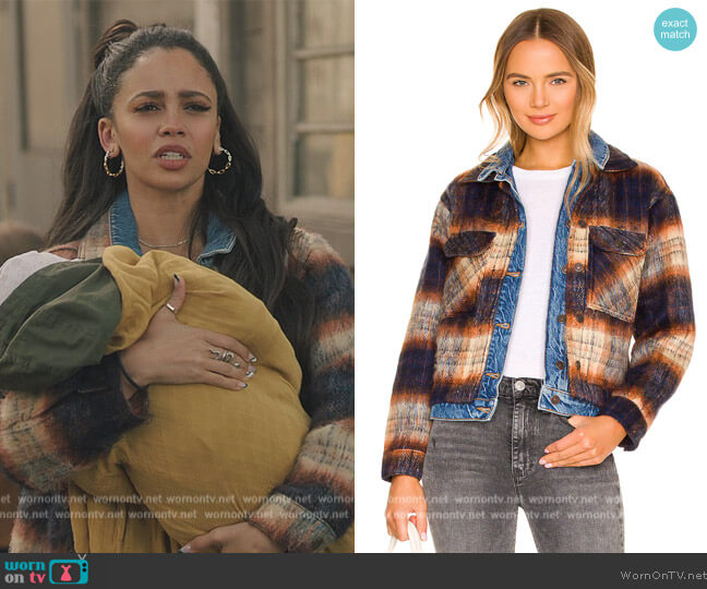 All Saints Ivy Checked Jacket worn by Toni Topaz (Vanessa Morgan) on Riverdale