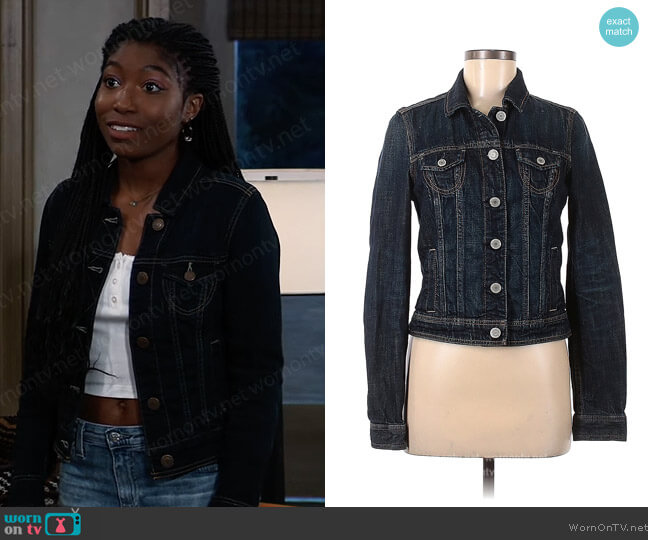 American Eagle Denim Jacket worn by Trina Robinson (Tabyana Ali) on General Hospital