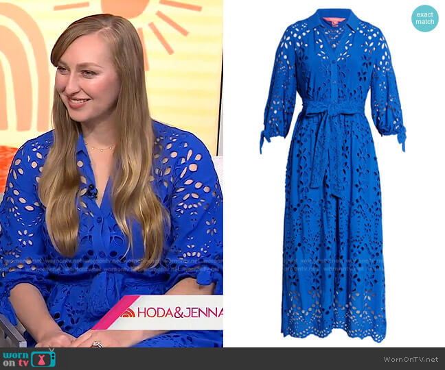 Lilly Pulitzer Amrita Tie Waist Long Sleeve Midi Dress