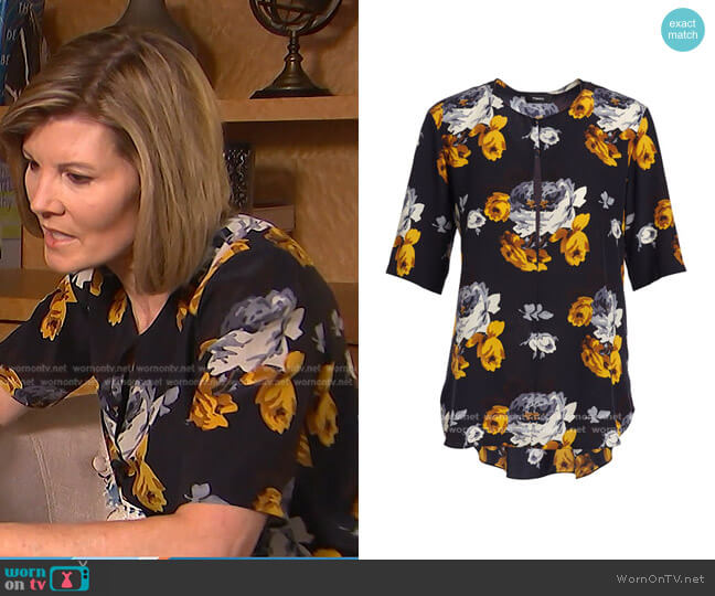 Theory Antazie Floral Top
