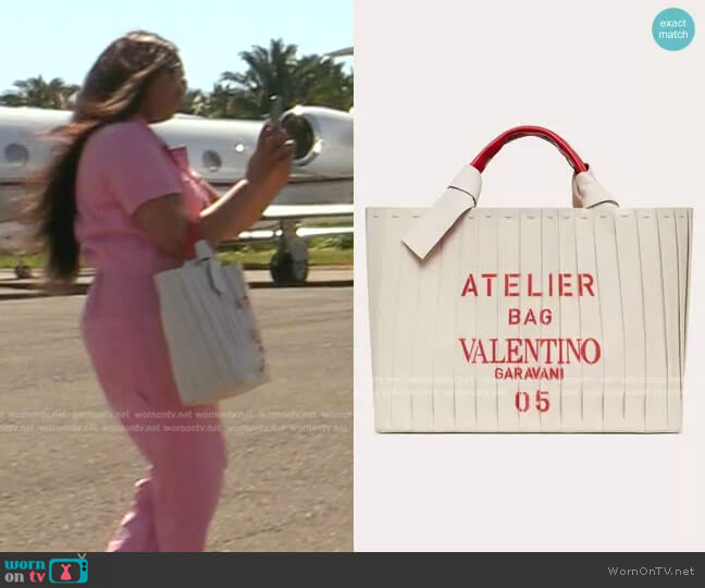 Valentino Garavani Atelier Tote Bag worn by Garcelle Beauvais on The Real Housewives of Beverly Hills