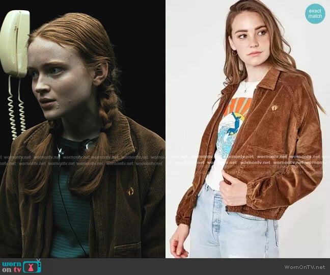 Hang Ten Barb Jacket worn by Max (Sadie Sink) on Stranger Things