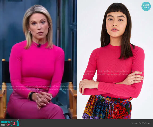 Farm Rio Ribbed Bodysuit worn by Amy Robach on Good Morning America