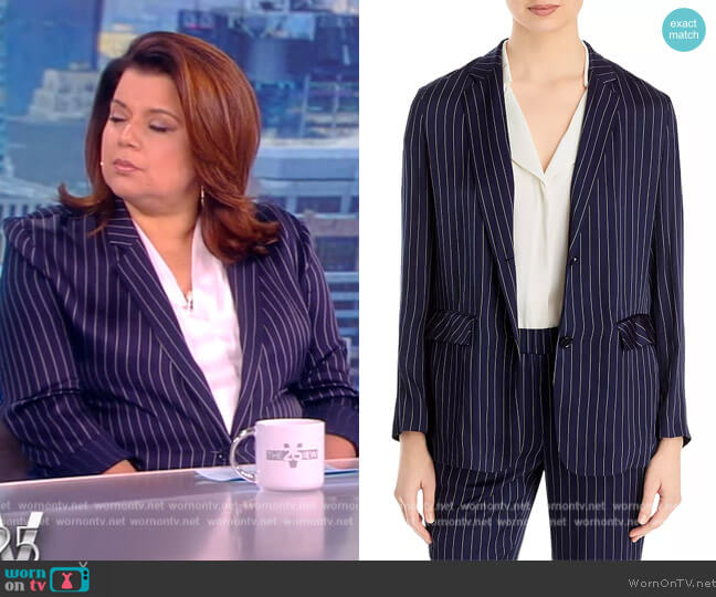 Boss Jawela Striped Blazer worn by Ana Navarro on The View