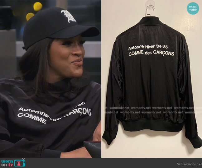 CDG x Comme des Garcons 84-85 Staff Bomber Jacket worn by Drew Sidora on The Real Housewives of Atlanta