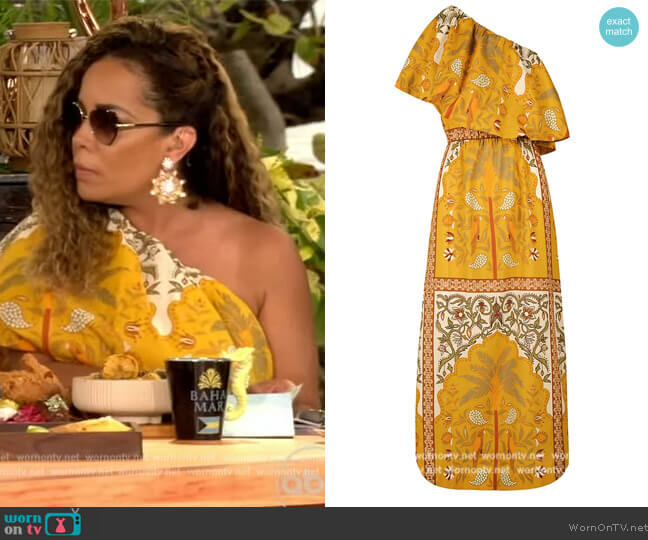 Johanna Ortiz Celia From Salsa To Mambo Midi-Dress worn by Sunny Hostin on The View