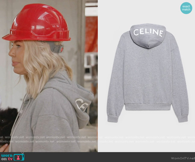 Celine Loose Cotton Fleece Hoodie worn by Caroline Stanbury (Caroline Stanbury) on The Real Housewives of Dubai