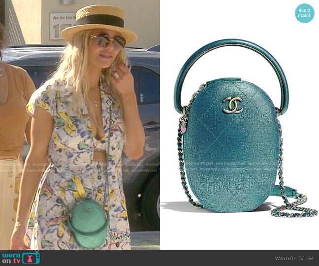 Chanel Quilted Top Handle Evening Shoulder Flap Bag worn by Dorit Kemsley on The Real Housewives of Beverly Hills