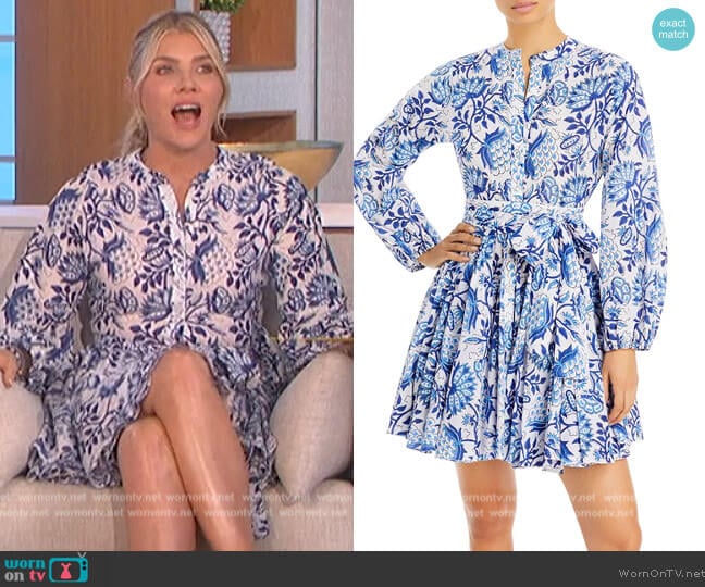 Charina Sarte Button Down Mini Dress worn by Amanda Kloots on The Talk