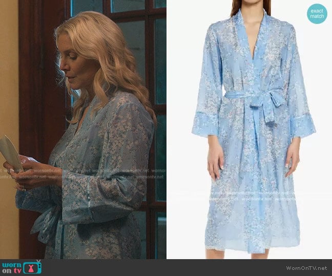Papinelle Cherry Blossom Cotton & Silk Robe worn by Margot (Elizabeth Mitchell) on First Kill