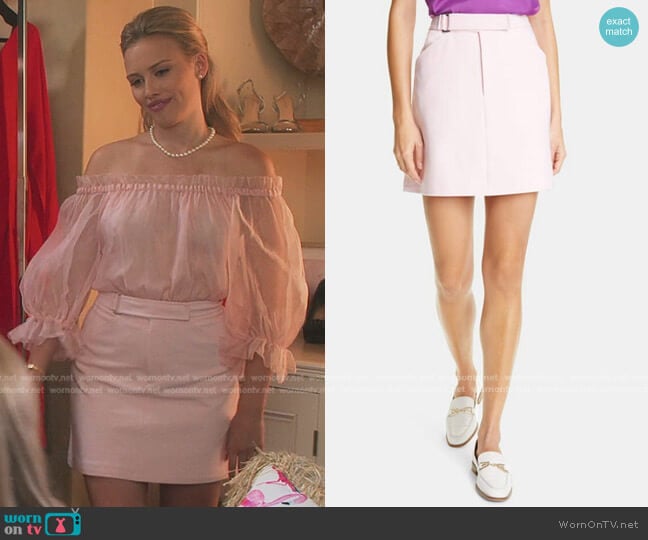 Club Monaco Suiting Miniskirt worn by Elinor (Gracie Dzienny) on First Kill