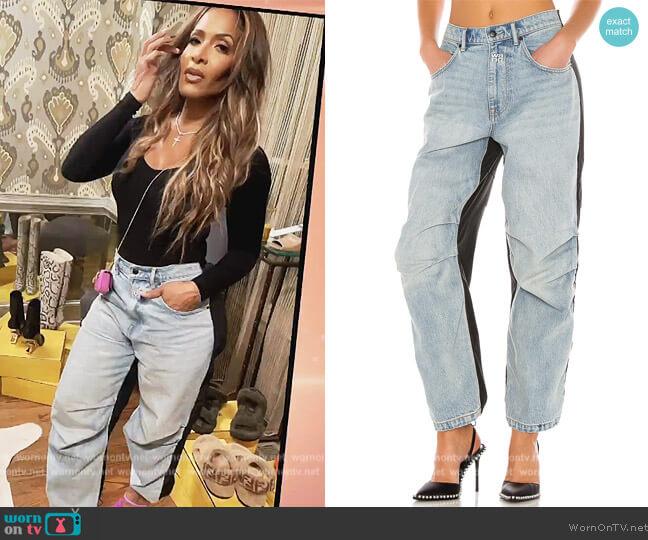 Denim x Alexander Wang Pack Mix Pant worn by Sheree Whitefield on The Real Housewives of Atlanta