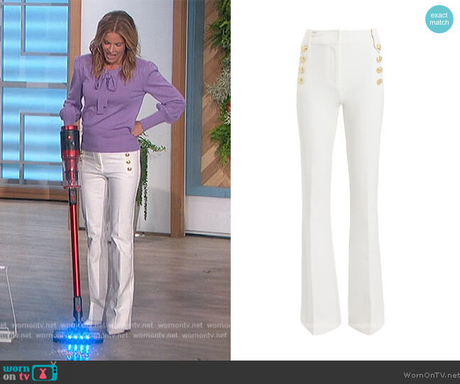 Derek Lam 10 Crosby Robertson Flared Sailor Trousers worn by Natalie Morales on The Talk
