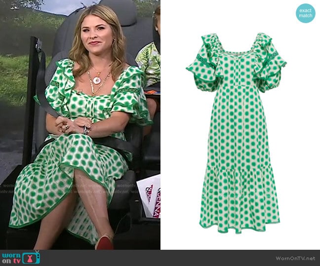 Diane von Furstenberg Oliver Midi Dress worn by Jenna Bush Hager on Today