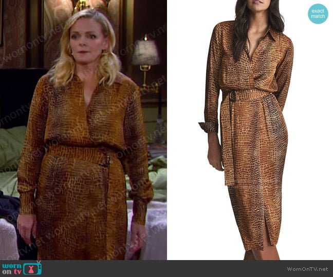 Reiss Emile Dress worn by Belle Brady (Martha Madison) on Days of our Lives