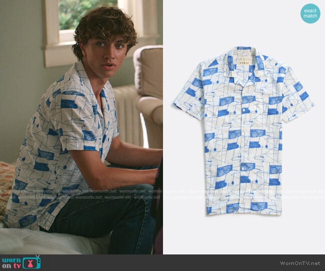 Far Afield x Hense Selleck Short Sleeve Shirt worn by Jeremiah Fisher (Gavin Casalegno) on The Summer I Turned Pretty