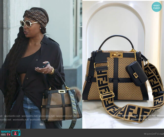Fendi Logo Strap Bag worn by Marlo Hampton on The Real Housewives of Atlanta