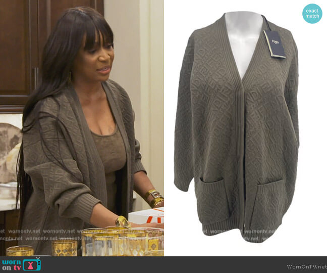 Fendi x Skims Fendi Monochrome Cardigan worn by Marlo Hampton on The Real Housewives of Atlanta