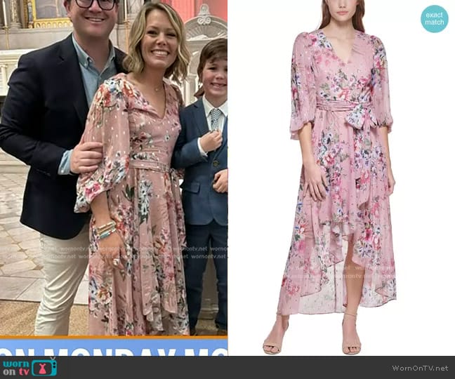 Eliza J Floral-Print Belted Dress worn by Dylan Dreyer on Today