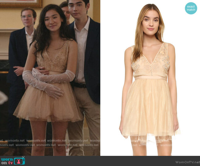 Free People Deja Vu Mini Dress in Rose Gold