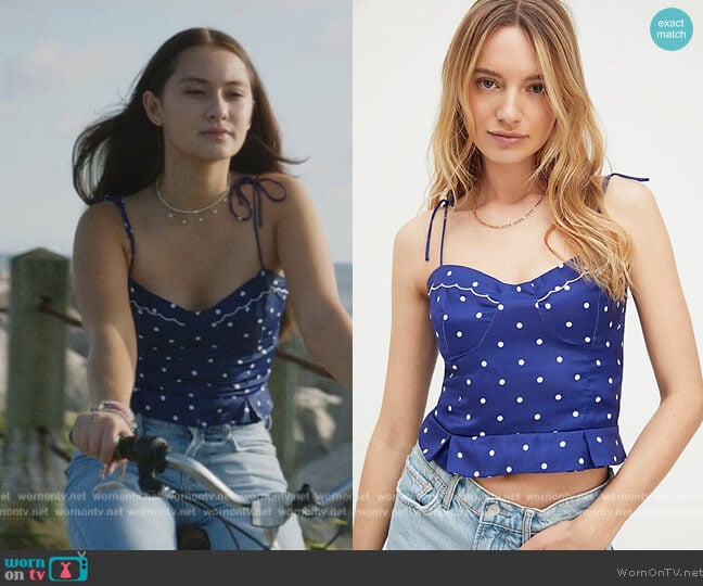 Free People Teresa Corset Top worn by Belly Conklin (Lola Tung) on The Summer I Turned Pretty