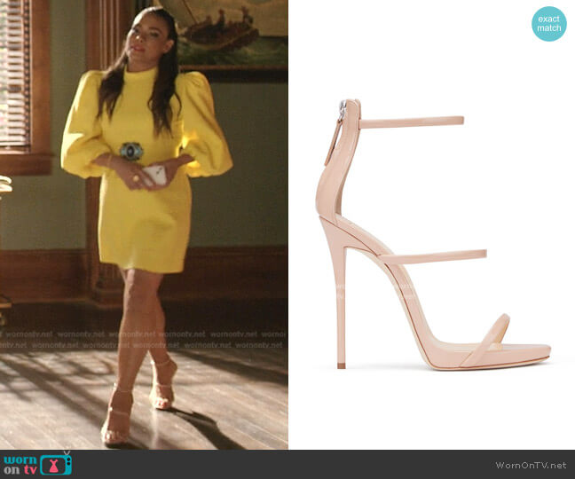 Giuseppe Zanotti Harmony Sandals worn by Cristal Jennings (Daniella Alonso) on Dynasty