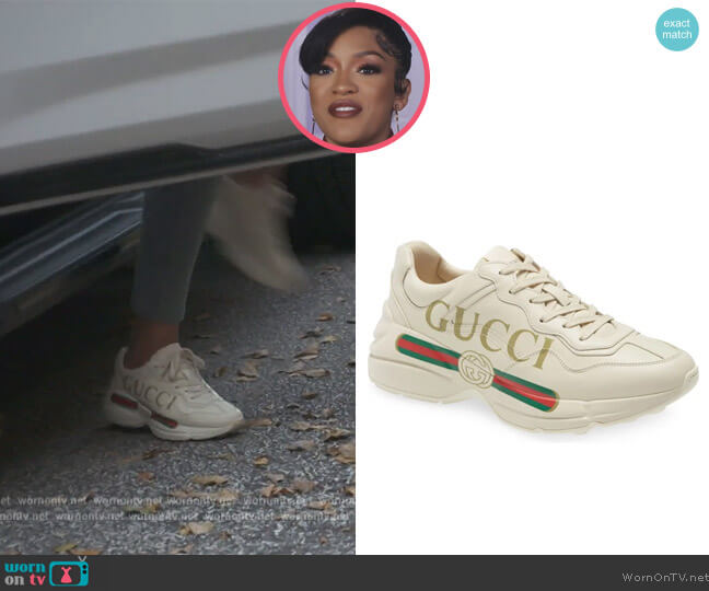 Gucci Rhyton Logo Sneaker worn by Drew Sidora on The Real Housewives of Atlanta