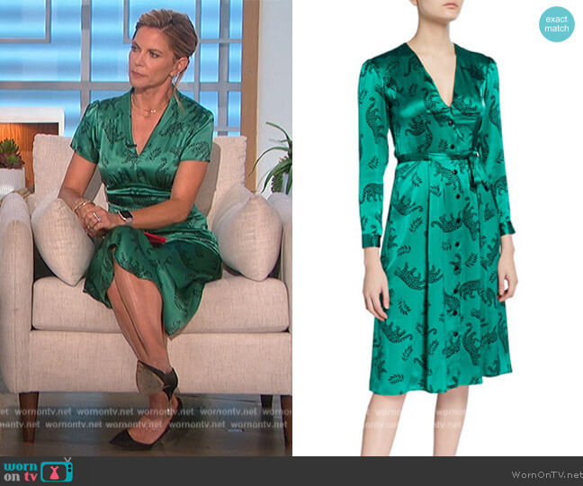 HVN Lauren Button-Down Long-Sleeve Dress worn by Natalie Morales on The Talk